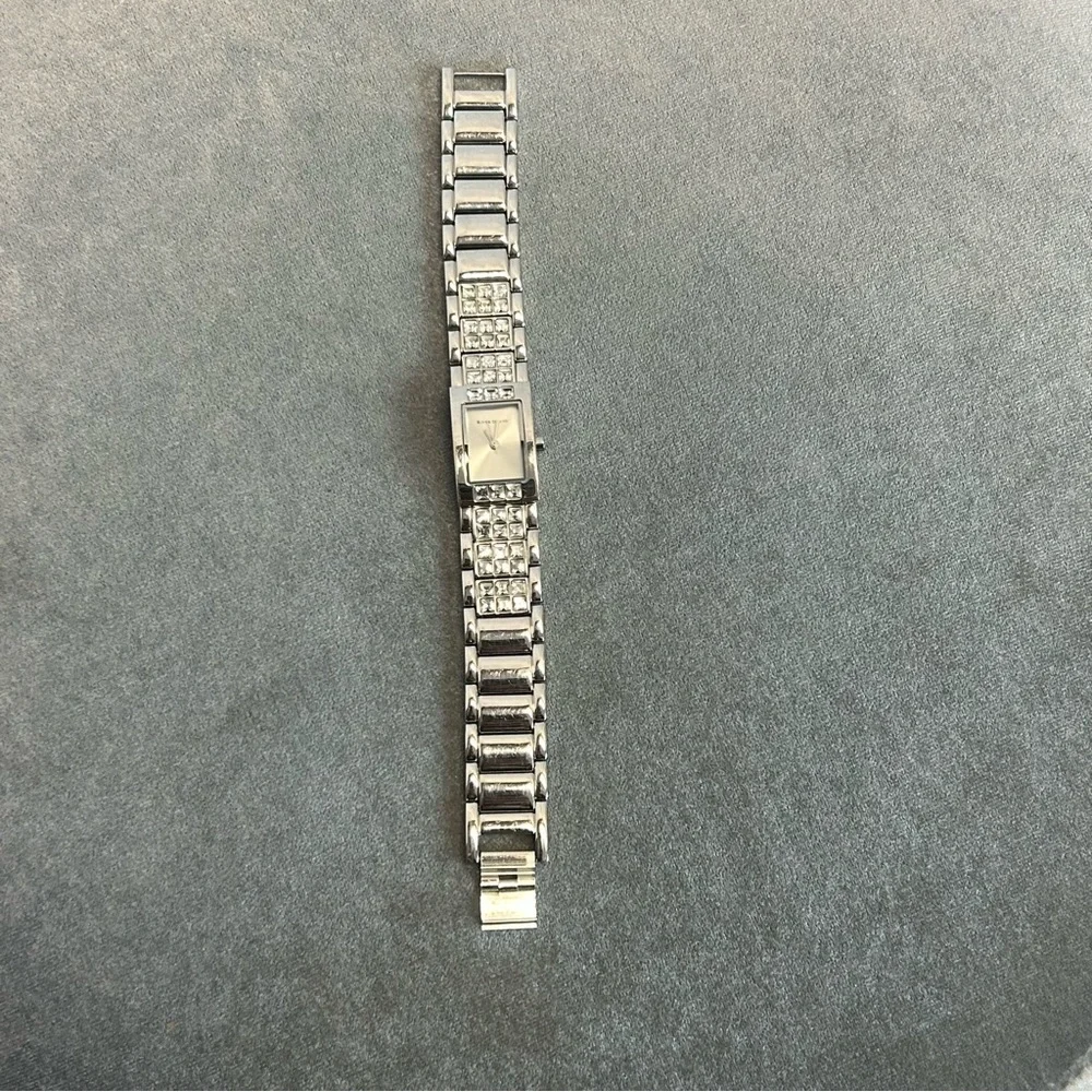 River Island Quartz Ladies rectangular crystal rhinestone cubic zirconia Watch